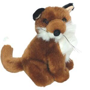 Brown Red Fox Forest Animal Realistic Plush Stuffed Animal 7"